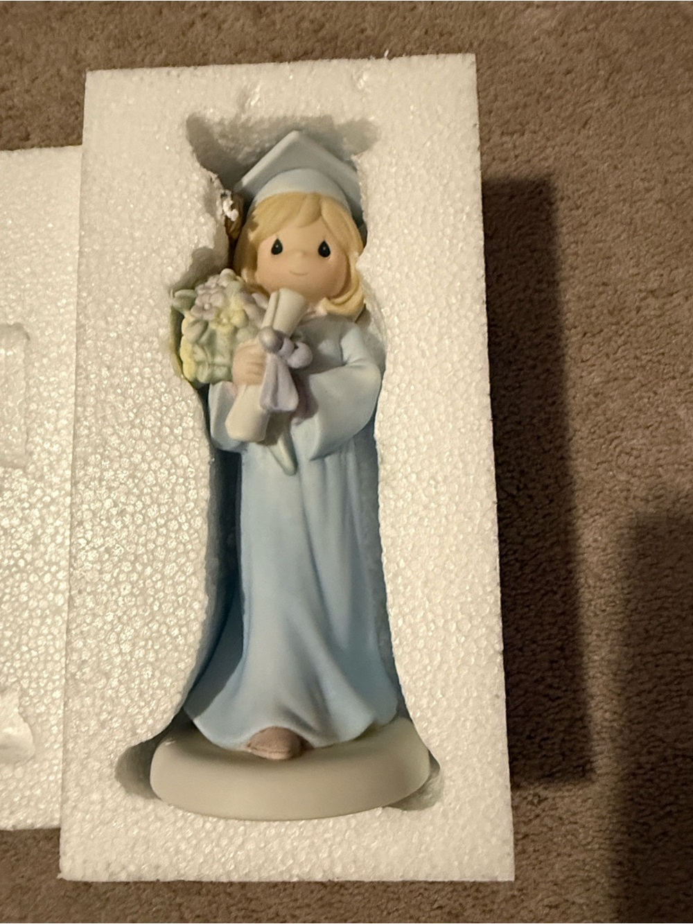 Precious Moments Light Blue and White Graduation Figurine